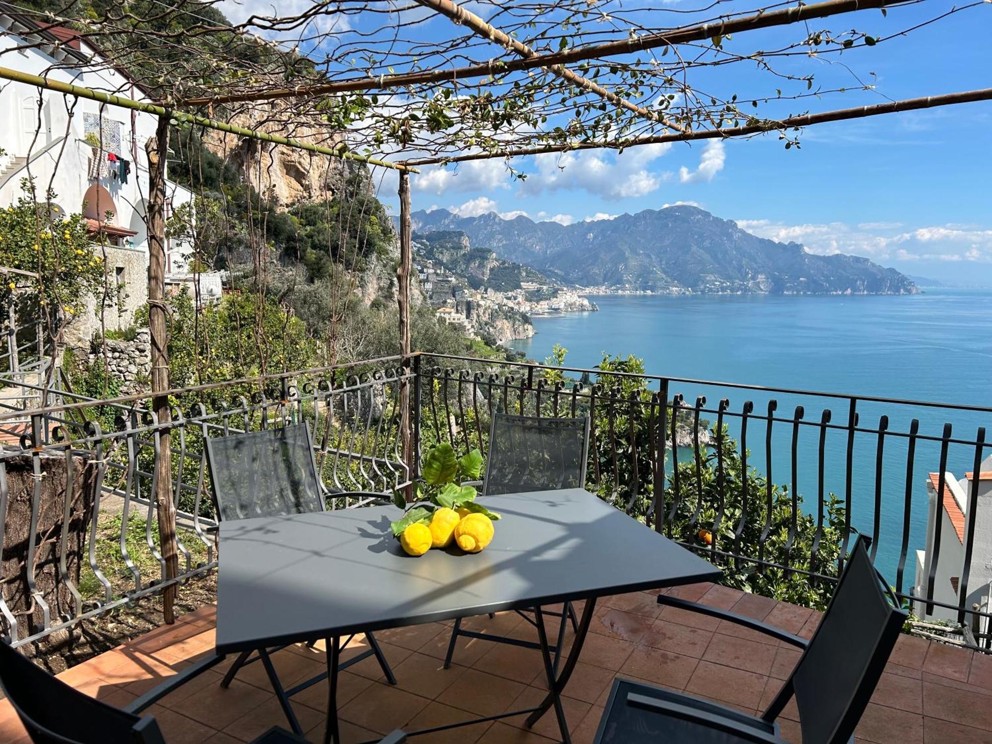 הוילה קונקה דיי מריני Amalfi 51 Con Vista Mare, Giardino E Terrazze מראה חיצוני תמונה