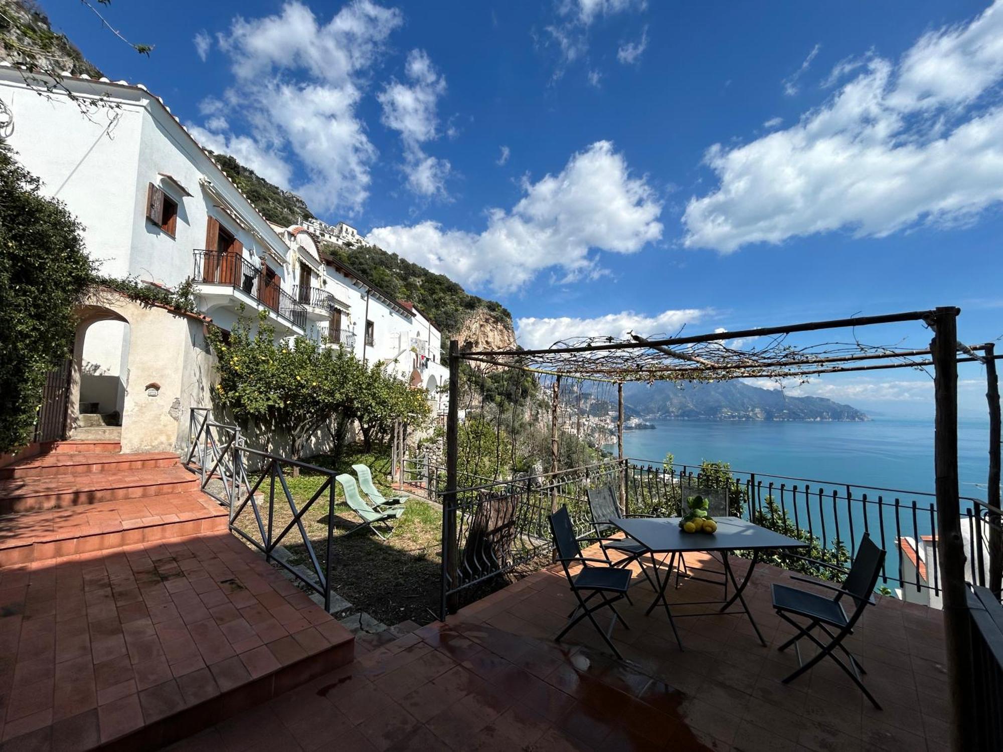 הוילה קונקה דיי מריני Amalfi 51 Con Vista Mare, Giardino E Terrazze מראה חיצוני תמונה